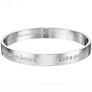 Kate Spade “make magic happen” silver bangle  bracelet